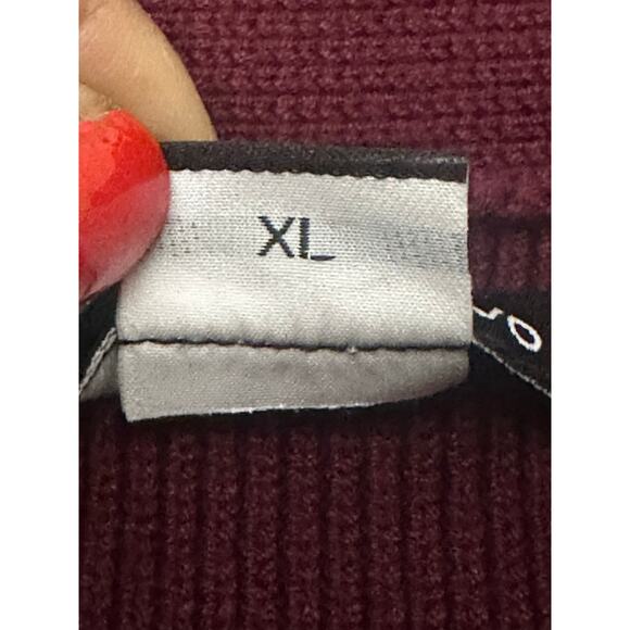 Urban Revivo Sweater Long Sleeve Cardigan Gold Button Burgundy Womens Size XL - Picture 6 of 7